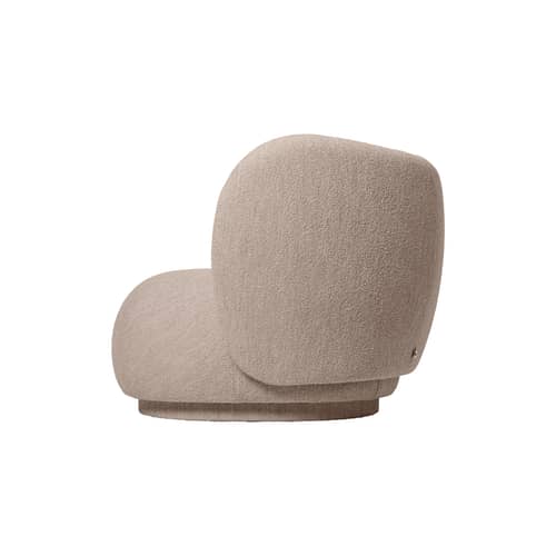 Sofa modulierbar Rico textil beige / Modul Armlehne rechts - Ferm Living - Armlehne rechts - Holz, Schaumstoff, Schlingenpol