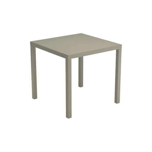 Table carrée Nova métal gris / 80 x 80 cm - Emu - Gris-vert - Acier verni