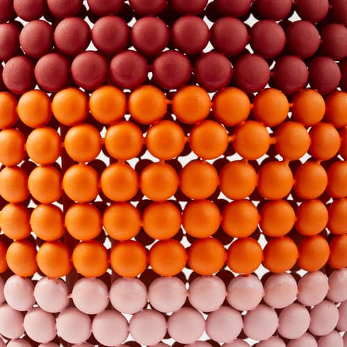 Tabouret Striped Dot métal - Pols Potten - Rouge, orange & rose - Métal
