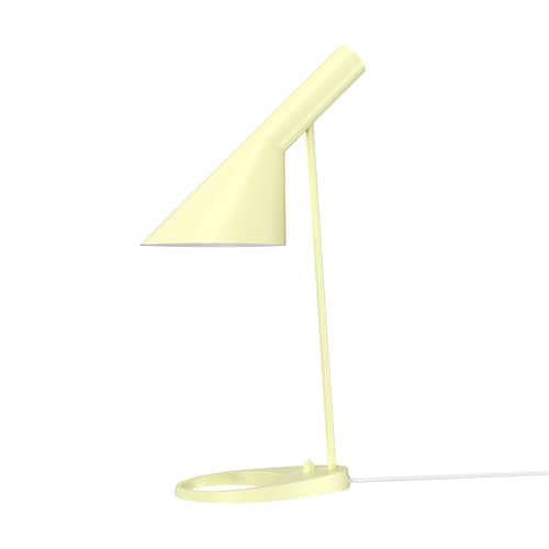 Tischleuchte AJ metall gelb / H 56 cm - Drehbar / Arne Jacobsen, 1957 - Louis Poulsen - Sanftes Zitronengelb - Gusseisen, Stahl