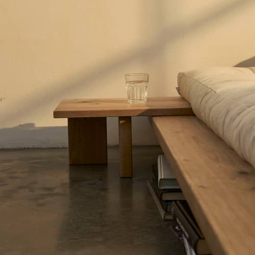 Zubehör  holz natur / Nachttisch für Bett Japan - KARUP - Geölte Eiche natur (602) - geölte Eiche, Kiefer, massiv