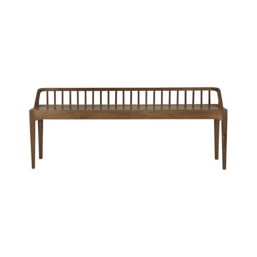 Bank Spindle holz braun / 150 cm - Recyceltes Teakholz - Ethnicraft - Teakholz - Recyceltes massives Teakholz