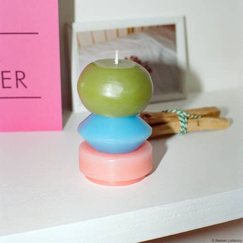 Bougie Stacked / 3 modules empilables - Edition limitée 25 ans - STAN EDITIONS - Cardamome, Océan, Saumon (édition limitée) - Paraffine