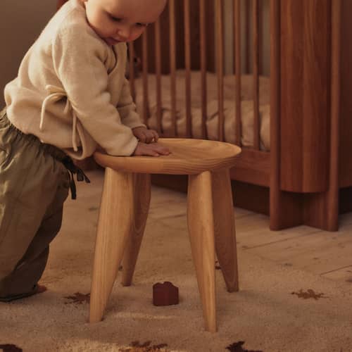 Feve Children stool natural wood - Ferm Living - Natural Ashwood - Ashwood