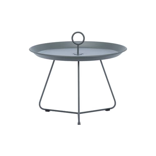Eyelet Medium Coffee table metal grey / Ø 57.5 x H 41 cm - Houe - Dark green - Epoxy lacquered metal