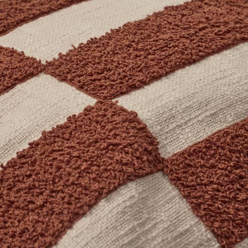 Housse de coussin Jane marron / 40 x 60 cm - Brodé - BROSTE COPENHAGEN - Moka - Coton