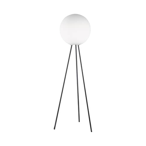 Lampadaire Prima Signora verre blanc - Fontana Arte - Blanc / Pieds métal chromé - Métal chromé, Verre soufflé