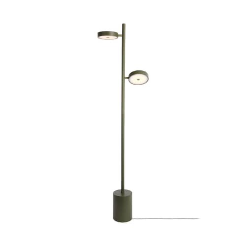 Okinawa LED Floor lamp wood green / 2 adjustable diffusers - GOOD&MOJO - Green - Ashwood
