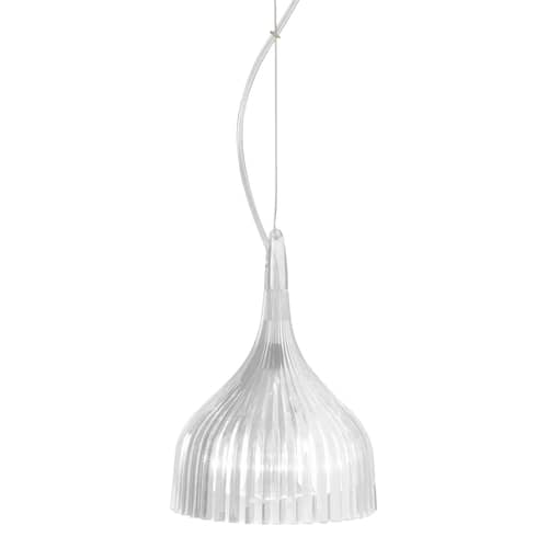 E\' Pendant plastic material transparent / Ø 13.5 cm - Polycarbonate 2.0 - Kartell - Cristal - polycarbonate 2.0