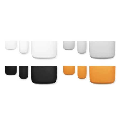Rangement mural Pocket 3 plastique noir / L 10 x H 14 cm - Normann Copenhagen - Noir - Polypropylène