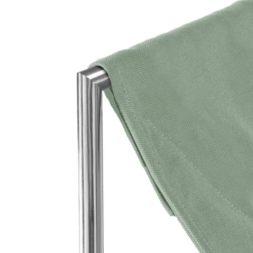  Rocking chair textile green OUTDOOR - valerie objects - Green / Polished steel Structure - Outdoor fabric, Stainless steel