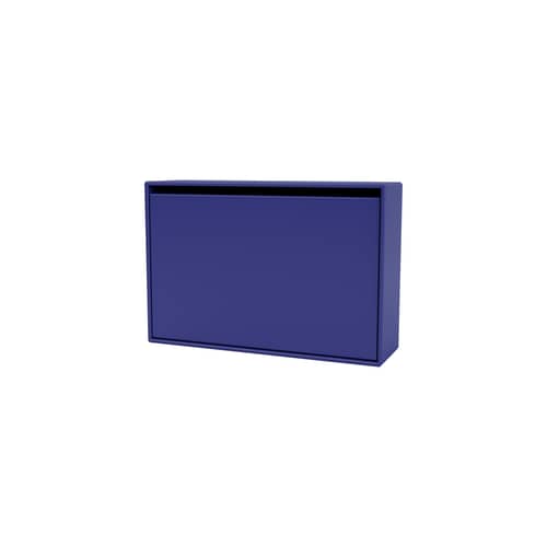 Schuhschrank Hide holz blau / B 69,6 x H 46,8 x Prof. 20 cm - MONTANA - Monarch 135 - lackierte Holzfaserplatte