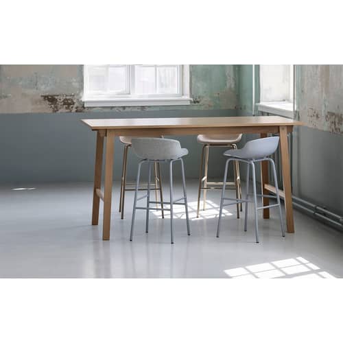 Sgabello alto Hyg materiale plastico nero / H 75 cm - Polipropilene - Normann Copenhagen - Nero - Acciaio, Polipropilene