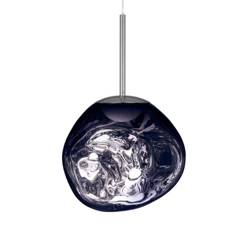 SospensioneMeltMiniLEDmaterialeplasticogrigio/Ø28cm-Policarbonatometallizzato(cambiacolore)-TomDixon