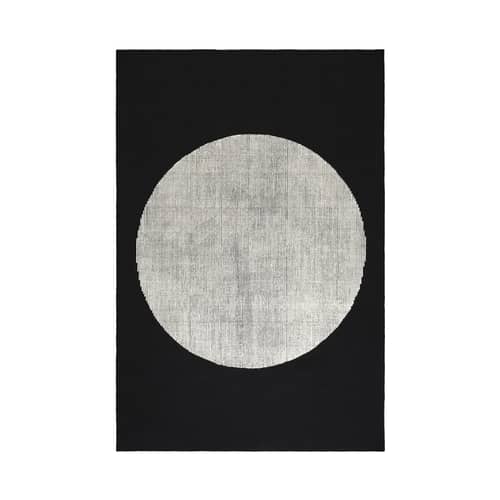 Tapis Disc noir / 200 x 300 cm - Tom Dixon - 200 x 300 cm - Coton, Laine