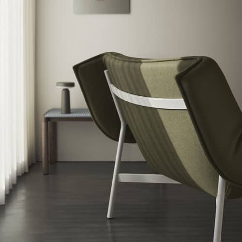 Tavolino Couple ceramica blu / 84.5 x 40 x H 40 cm - Piano in gres reversibile - Muuto - Blu pallido / Rovere scuro - Gres porcellanato, Rovere oliato tinto