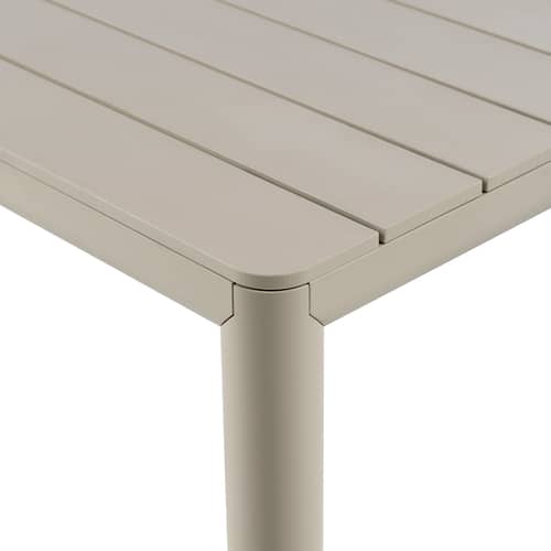Tevere Extending table composite material beige / 211-275 x 100 cm - NARDI - Rope - Fibreglass resin, Varnished aluminium