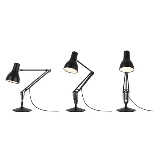 Tischleuchte Type 75 metall schwarz / H 66 cm - Anglepoise - Gagatschwarz - Aluminium, Gusseisen, Stahl