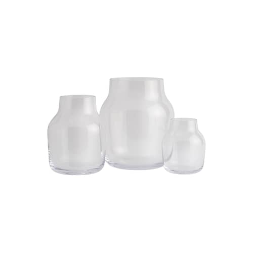 Vase Silent verre transparent / Ø 15 x H 19 cm - Muuto - Transparent - Verre soufflé bouche
