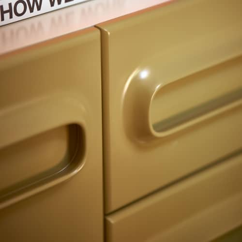 Buffet Space bois vert / L 160 x P 42 x H 80 cm - HK LIVING - Vert sauge & crème - MDF laqué