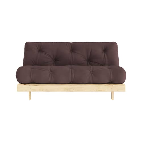 Canapé convertible Roots / L 160 cm - 3 positions / Structure pin clair - KARUP DESIGN - Marron 715 / Pin clair - Fibres recyclées mélangées, Mousse, Pin massif certifié FSC, Tissu
