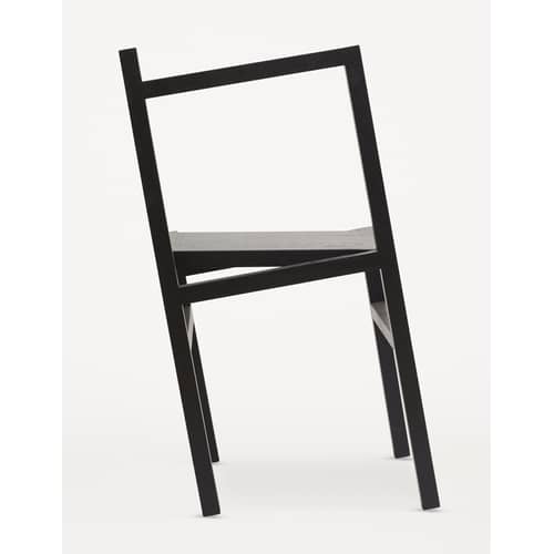 Chaise 9.5° bois noir / Illusion d\'optique - Frama  - Noir - Frêne teinté