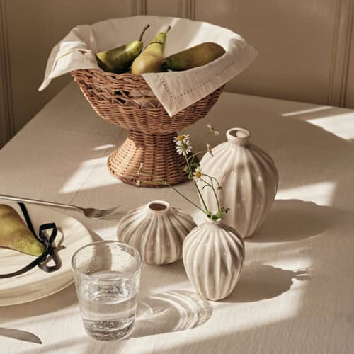Corbeille Emmy / Ø 26 x H 21 cm - BROSTE COPENHAGEN - Rotin naturel - Rotin