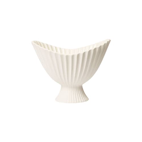 Coupe Fountain Medium céramique blanc / 28 x 24 x H 19 cm - Ferm Living - L 28 cm / Blanc - Grès