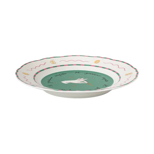 Dessertteller Il frutto della passione - Hand keramik grün / Ø 20,5 cm - Bitossi Home - Hand / Grün - Porzellan