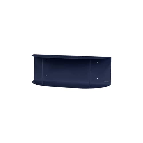 Etagère murale Lina courte métal bleu / L 60 cm - NOO.MA - Bleu atlantique - Acier