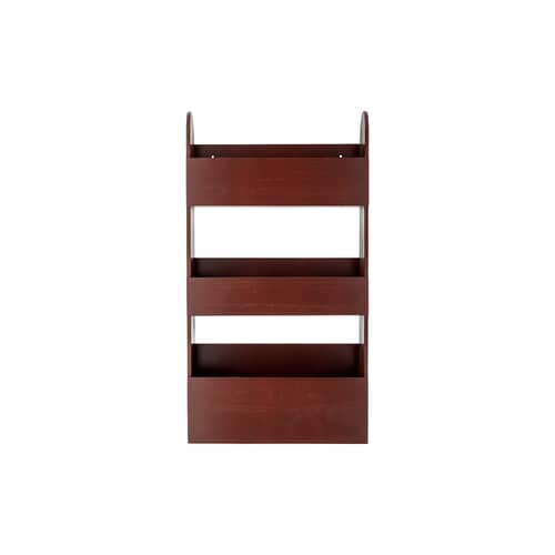 Etagère murale Moris / Présentoir à livres - L 38 x H 70 x P 12 cm - Bloomingville - Rouge - Bois de paulownia