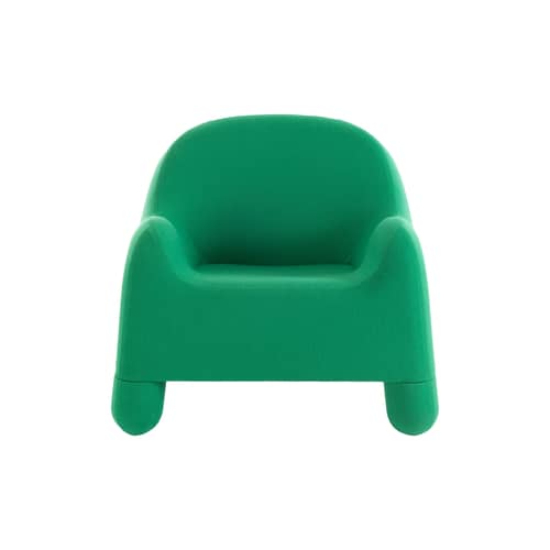 Fauteuil rembourré Gomma / De Pas, D\'Urbino, Lomazzi, 1970 - Zanotta - Vert - Bois, Hêtre massif, Mousse polyuréthane, Sangles élastiques