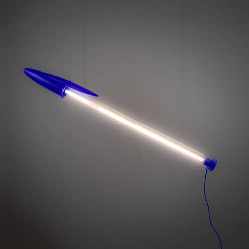 Lampe Bic Lamp bleu / LED - H 178 cm - Seletti - Bleu - Polycristal