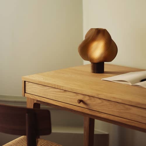 Lampe sans fil rechargeable Soft Serve marron - CRÈME ATELIER - Caramel - PLA recyclé