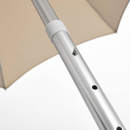 Parasol Terrazza - Octagon tissu gris / Ø 200 cm - Hay - Gris & blanc cassé - Acier, Aluminium, Polypropylène, Toile oléfine