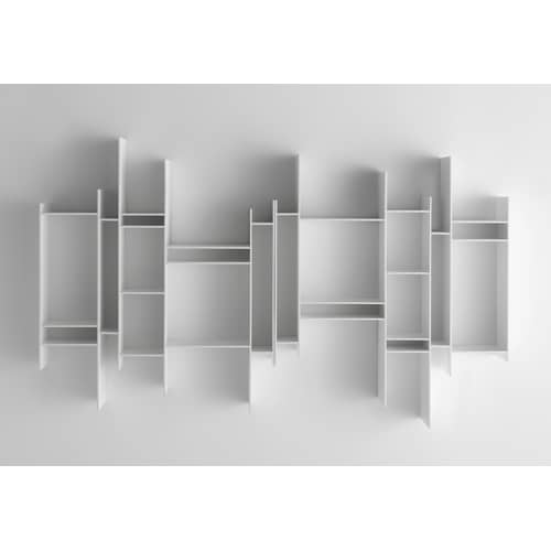 Étagère Randomito bois blanc / L 81 x H 96 cm - MDF Italia - Laqué blanc - Fibre de bois laqué