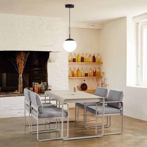 rechteckiger Tisch Bellevie metall gelb / 140 x 80 cm - 4 Personen - Fermob - Lebkuchen - Aluminium
