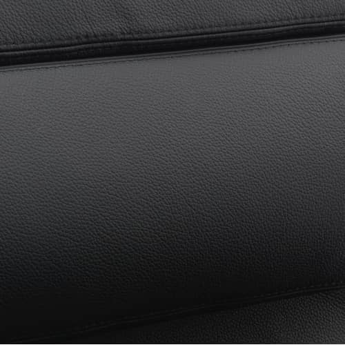 Sessel mit Rollen Soft Pad EA 217 leder schwarz / Eames, 1969 - Vitra - Schwarz (Leder) / Aluminium verchromt - Polierter Aluminium-Druckguss, Polyurethan-Schaum, Rindsleder