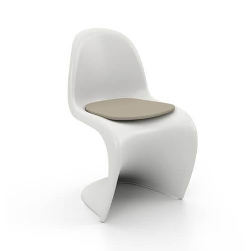 Sitzkissen Soft Seat textil beige / Typ A - 39,5 x P 38,5 - Vitra - Dunkelbeige (Stoff Hopsak) - Filz, Gewebe