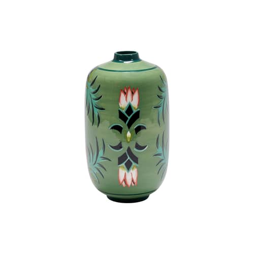 Vase Flamboyance keramik grün / Small – H 32 cm - Serax - Grün - Sandstein