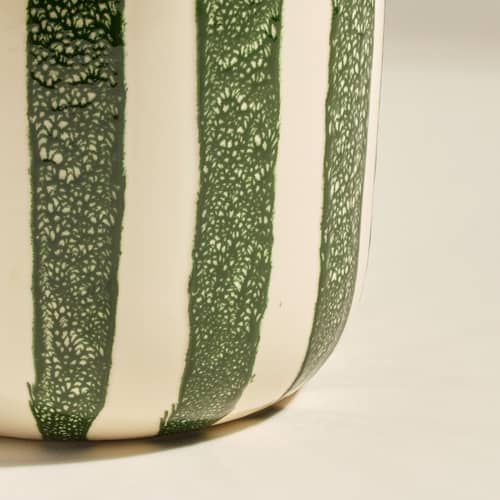 Vase Riviera Medium céramique vert / H 24 cm - Maison Sarah Lavoine - Vert - Céramique émaillée
