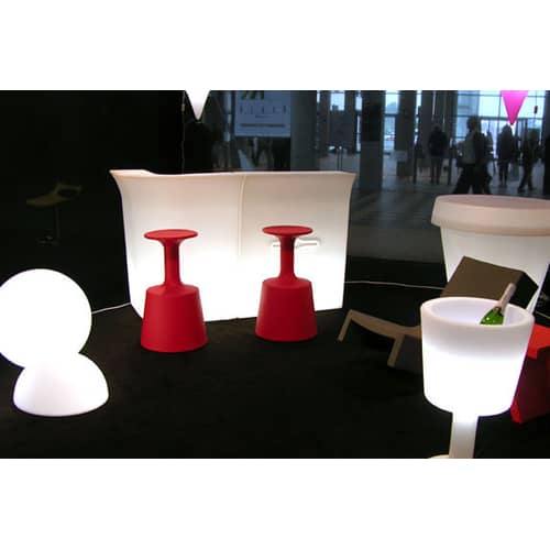 Tabouret de bar Drink plastique blanc / H 75 cm / Seconde vie - Slide - Blanc - Polyéthylène