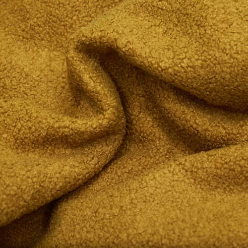 Sitzkissen Point Large Sherpa textil gelb / Ø 70 cm - Stoff Sherpa (Webpelz) - Fatboy - Cidre-gelb (Plüschstoff Sherpa) - Sherpa-Fleece-Stoff