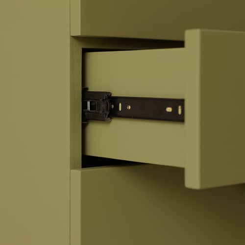 Comò Spacious legno verde / L 80 x P 40,5 x H 98 cm - HK LIVING - Verde cachi - Legno laccato