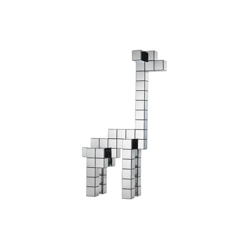 Dekoration Panton Cubes Giraffe plastikmaterial silber / Giraffen-Set – Verner Panton, 1975 - Vitra - Giraffe / Verchromt - Recyceltes ABS