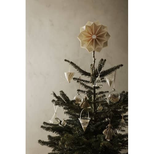Dekoration zum Aufhängen Sun papierfaser weiß / Papierstern - ø 28 cm - Ferm Living - Naturweiß - Papier FSC