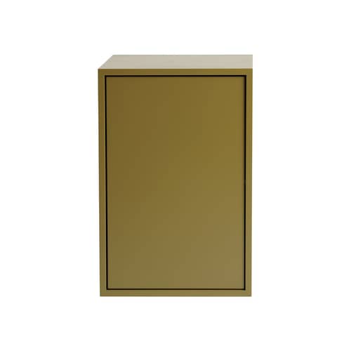 Étagère Stacked / Large 43x65 cm - Avec porte - Muuto - Vert kaki - MDF peint
