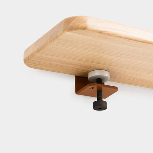 Fissaggio murale Bracket by Heju metallo marrone / Con la morsa - Per creare un ripiano - TIPTOE - Cannella Marrone - Acciaio termolaccato