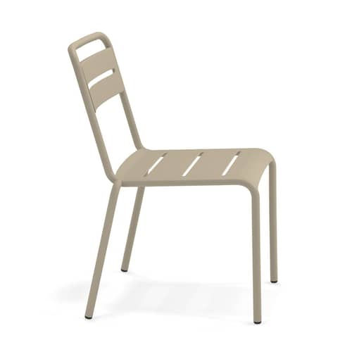 Star Stacking chair metal beige / Aluminium - Emu - Turtledove - Aluminium
