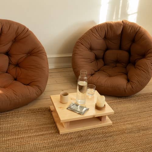 Lot de 2 tables d\'appoint Dock side / 45 x 34 x H 5 cm - KARUP DESIGN - Pin clair - Pin massif certifié FSC